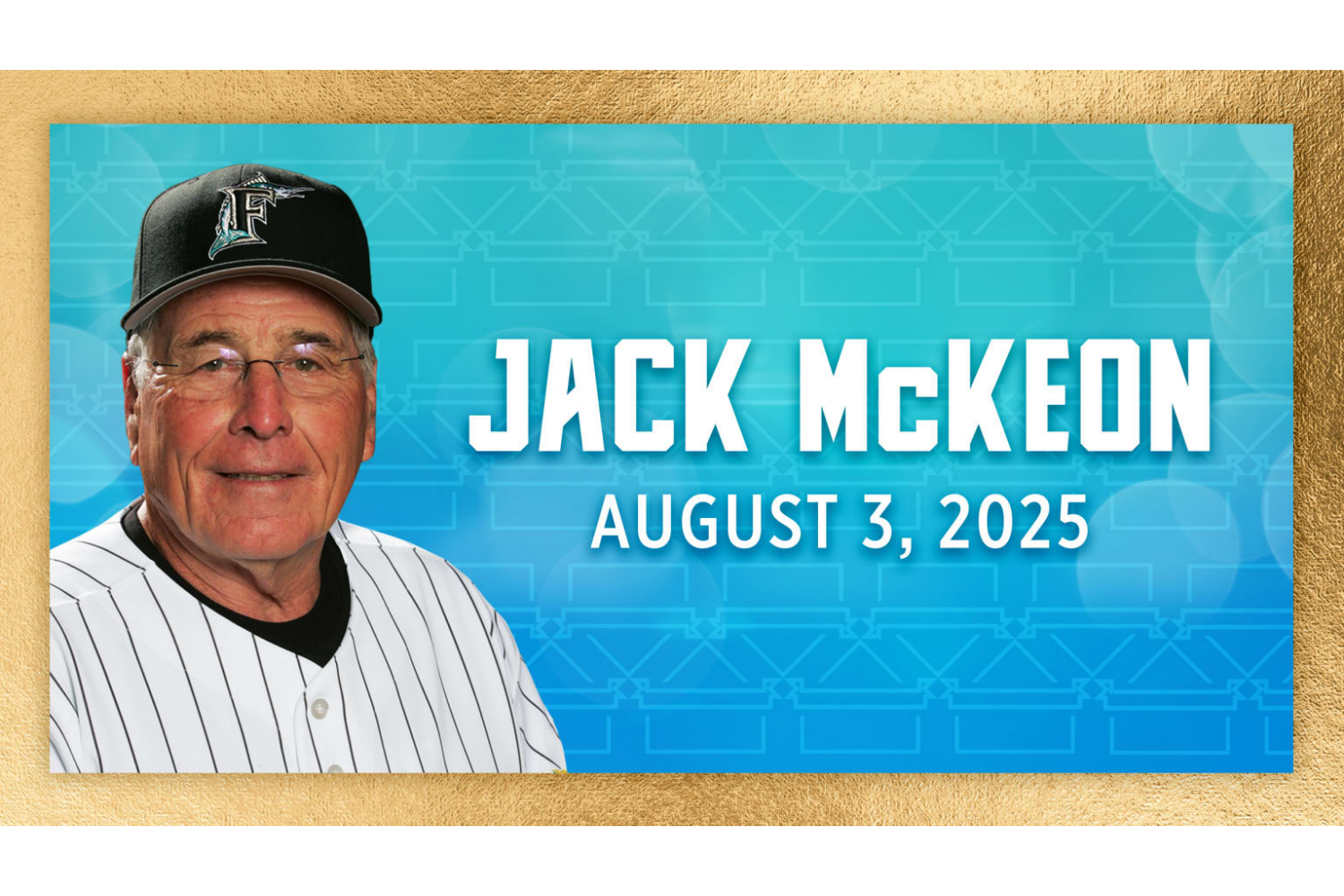 Jack McKeon Marlins Legends Hall of Fame plaque