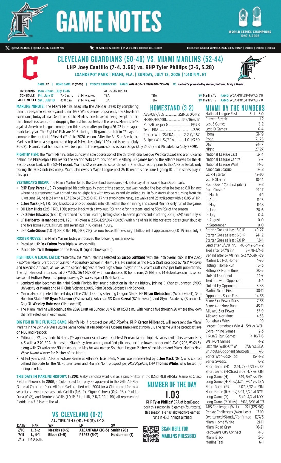 07.12.26 vs. CLE - Marlins Game Notes-images-0.jpg