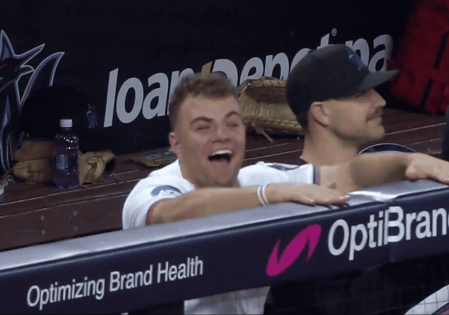 jakob marsee cheering dugout.gif
